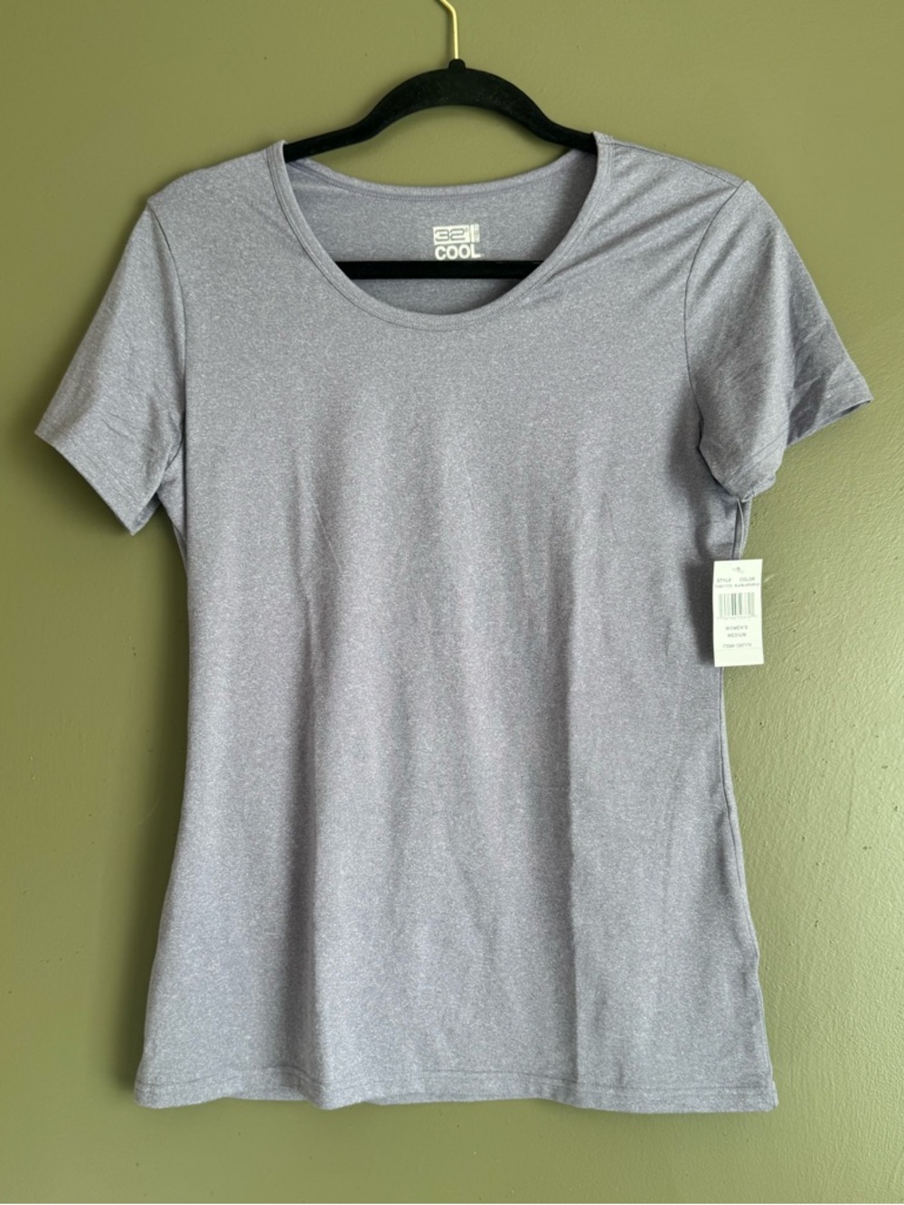 32 Degrees Women's Short Sleeve Crew Tee in Heather Periwinkle
